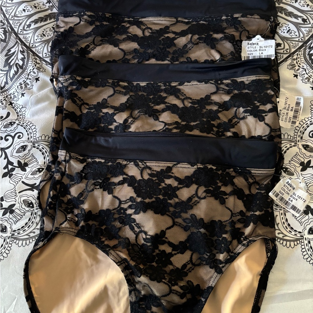 Black Lace High-Waisted Bottoms
